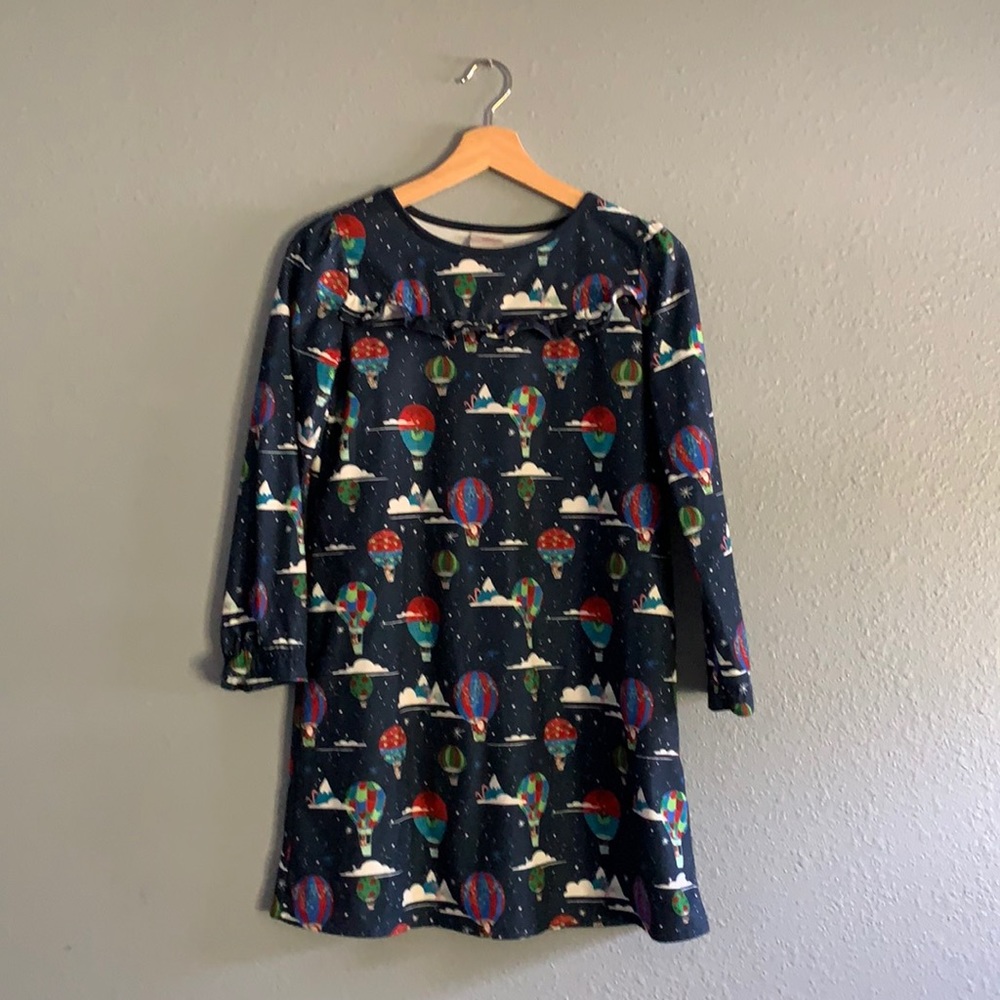 Wondershop | Girls Sz 12 Blue Hot Air Balloon Fleece Nightgown